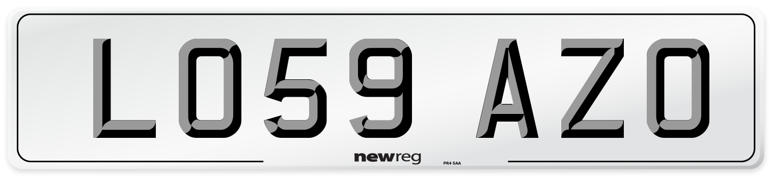 LO59 AZO Number Plate from New Reg